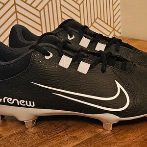 New NIKE Hyperdiamond 4 PRO Womens Softball Metal Cleats Sz 9 Black White Gray